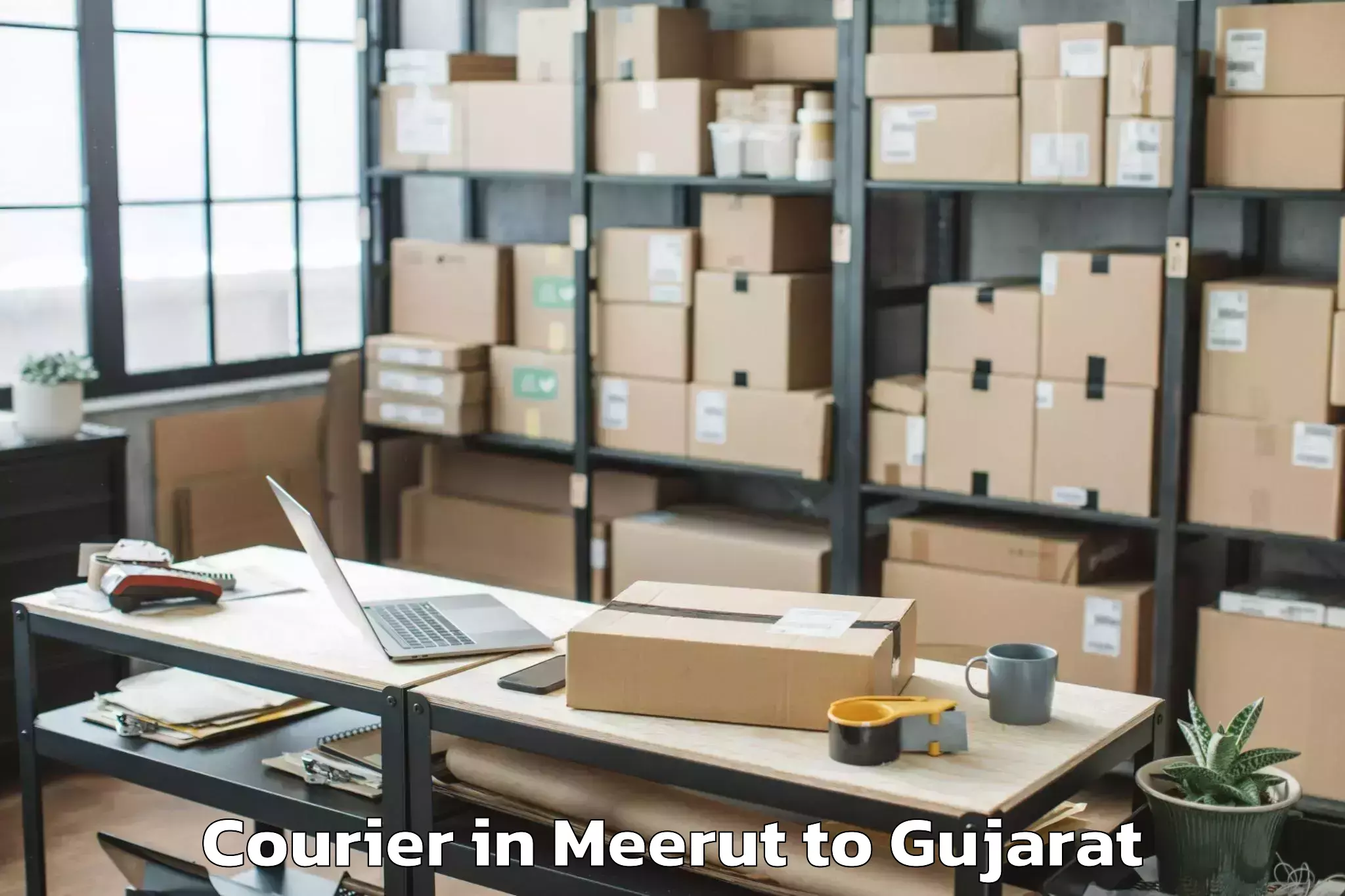 Expert Meerut to Mehsana Courier